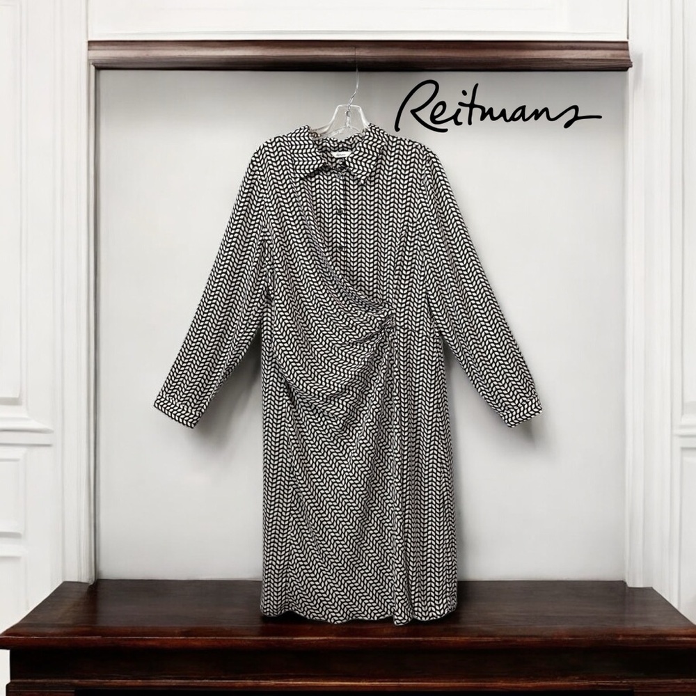 NWOT, Reitmans, Geometric Black & White Maxi Dress, XL